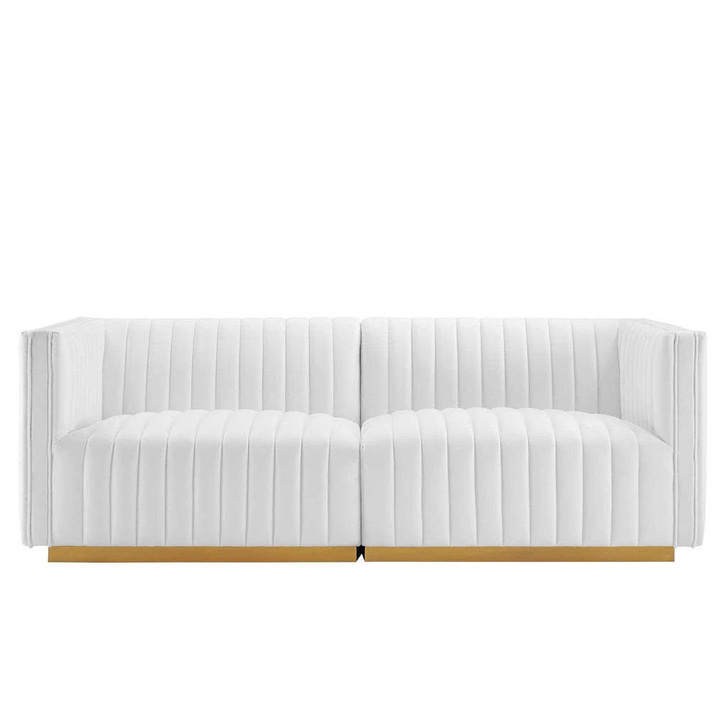 Conjure Channel Tufted Performance Velvet Loveseat by Modway