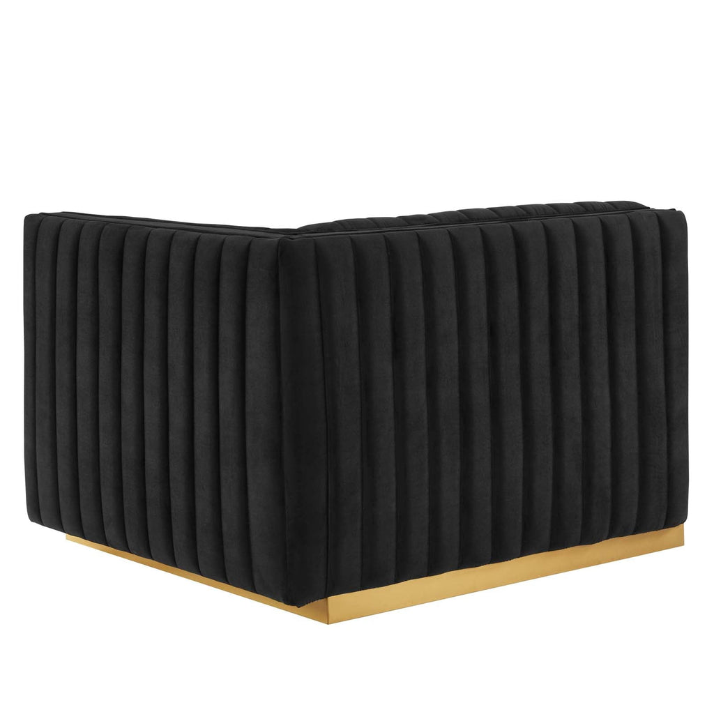 Conjure Channel Tufted Performance Velvet Sofa in