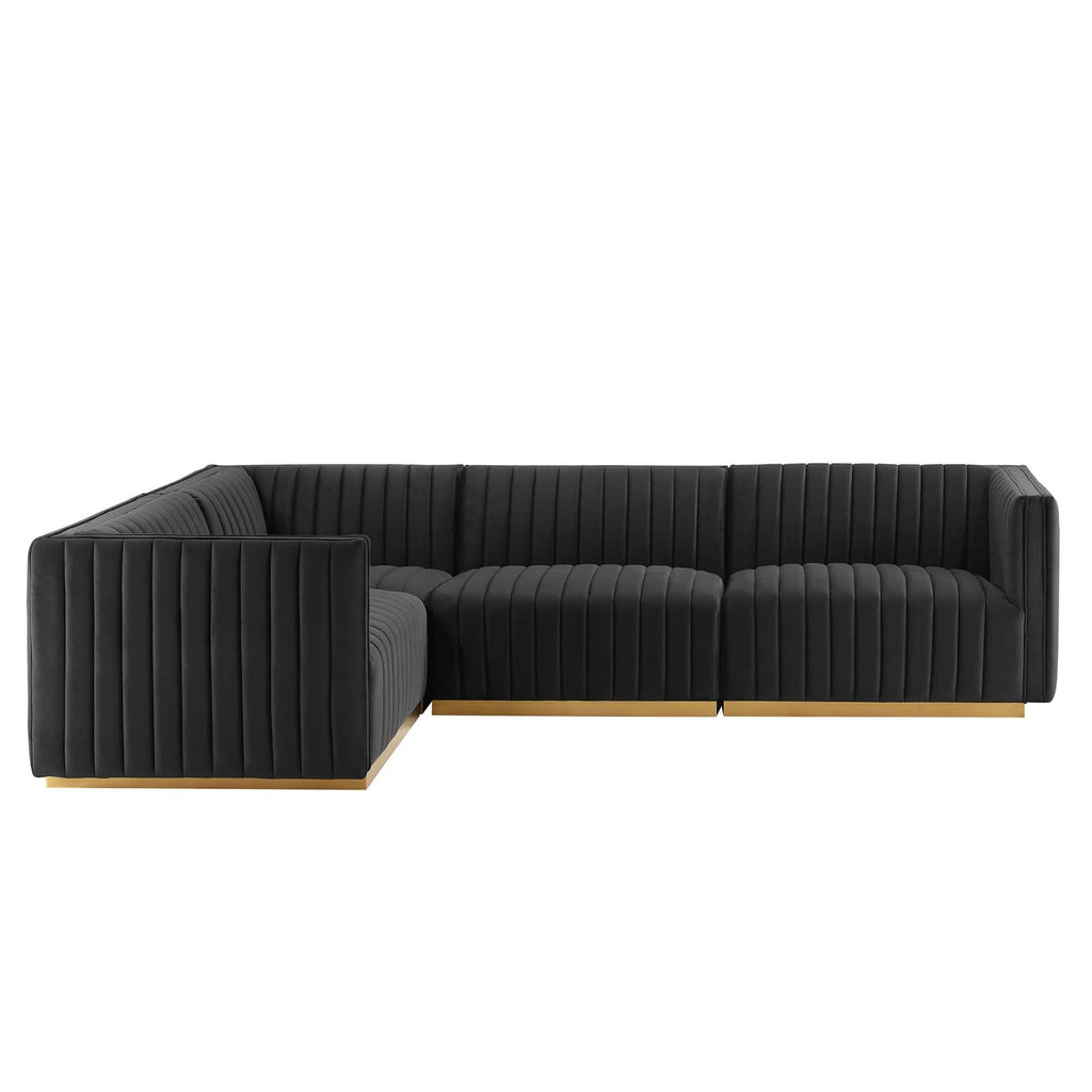 Conjure Channel Tufted 4-Piece Sectional