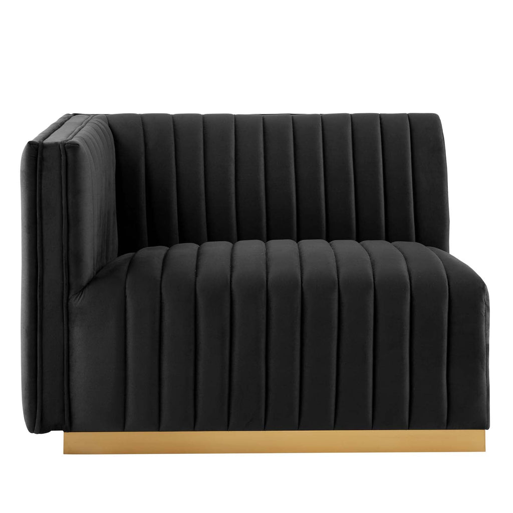 Conjure Channel Tufted Performance Velvet 4-Piece