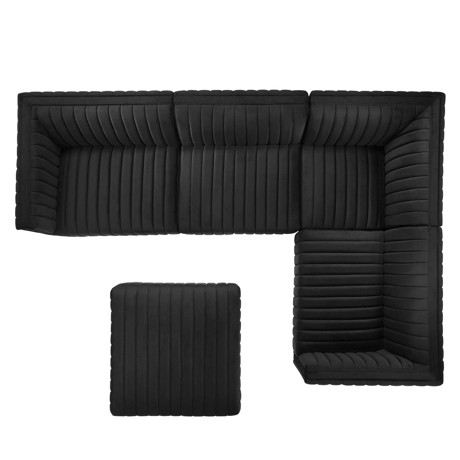 Conjure Channel Tufted 5-Piece Sectional