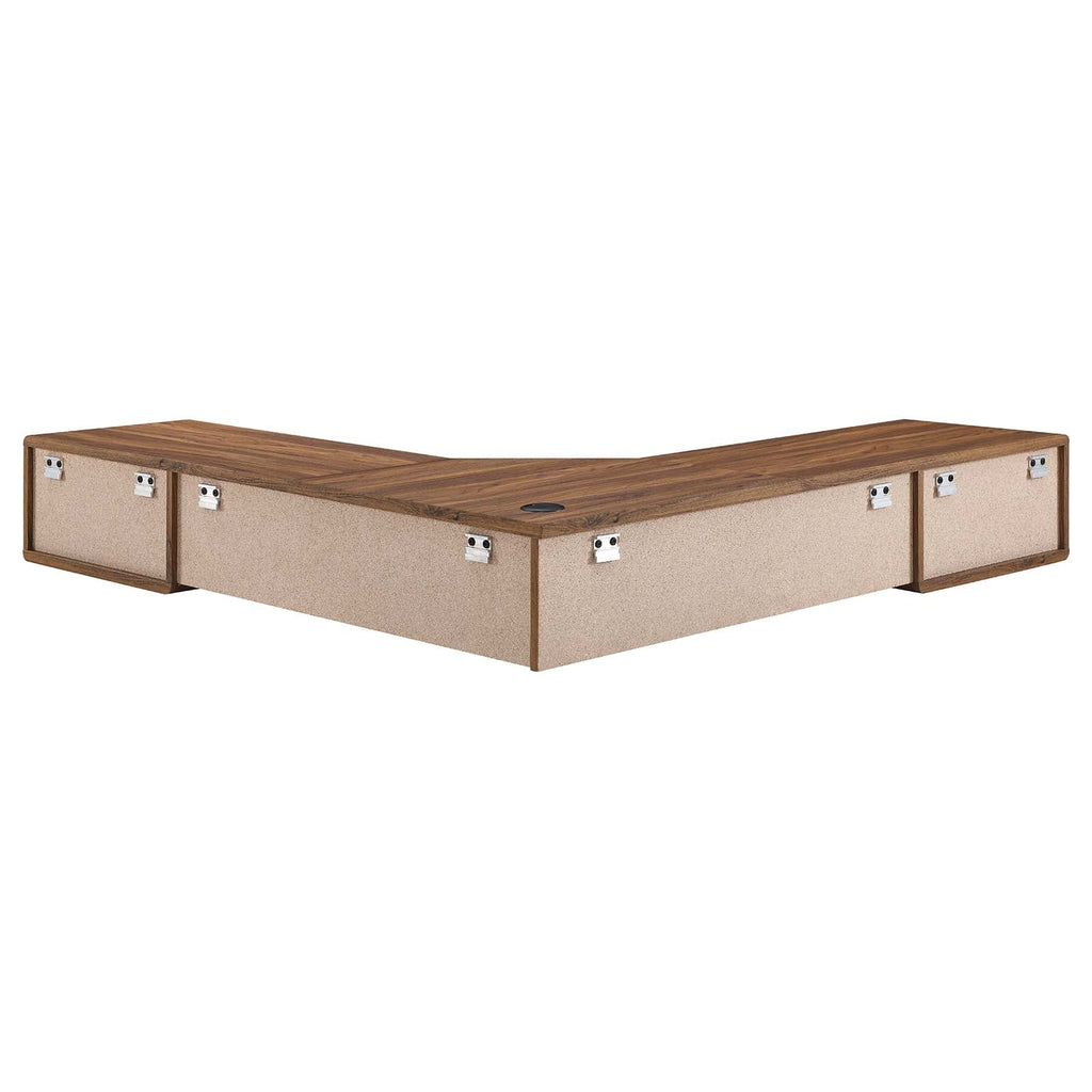 Transmit 55" Wall Mount Corner Wood Office Desk by Modway