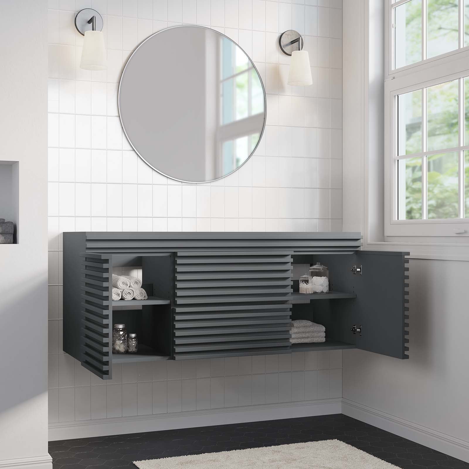 Render 48" Single Sink Compatible (Not Included) Bathroom Vanity Cabinet by Modway