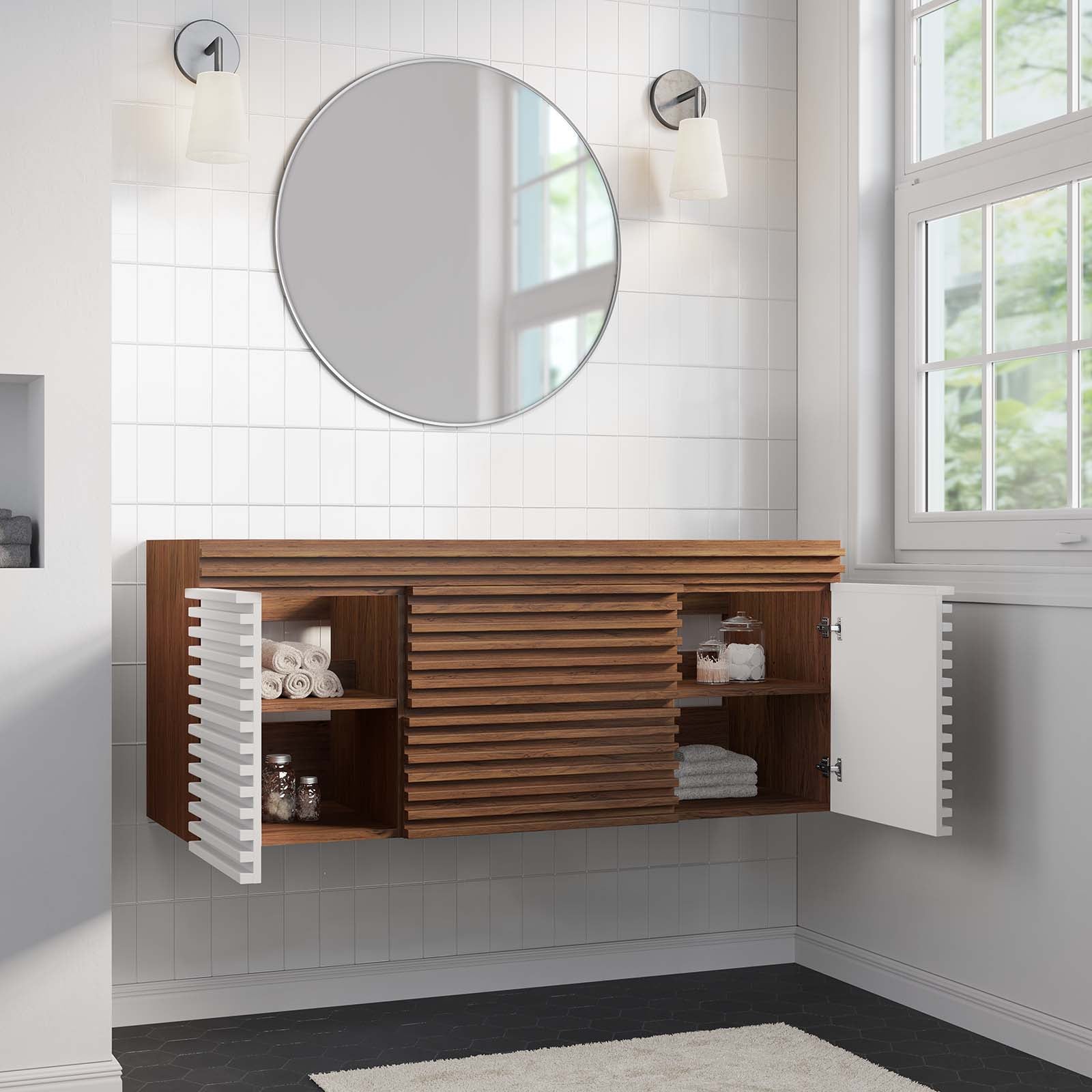 Render 48" Single Sink Compatible (Not Included) Bathroom Vanity Cabinet by Modway