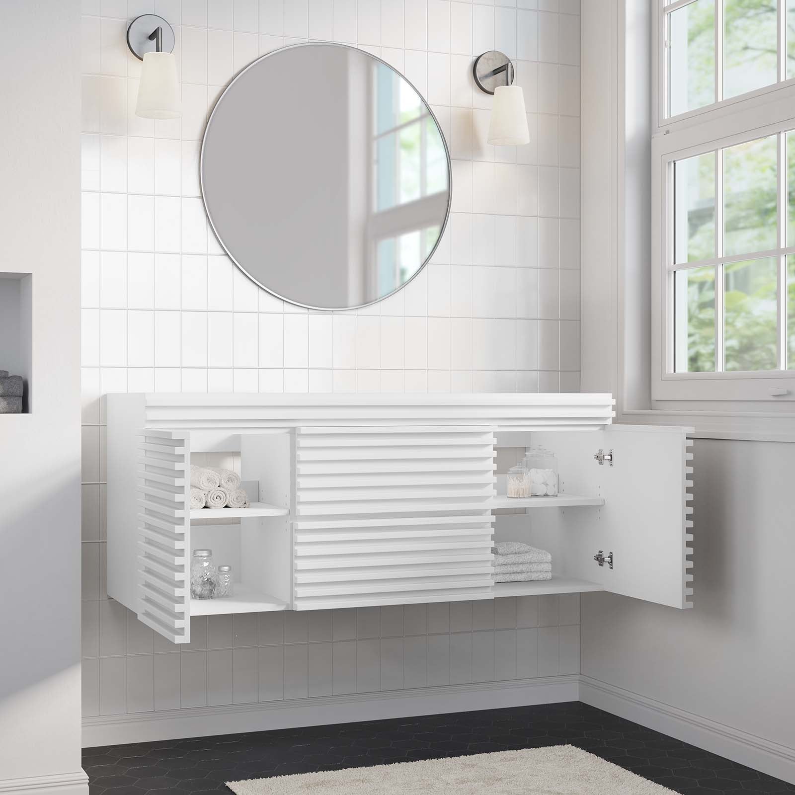 Render 48" Single Sink Compatible (Not Included) Bathroom Vanity Cabinet by Modway