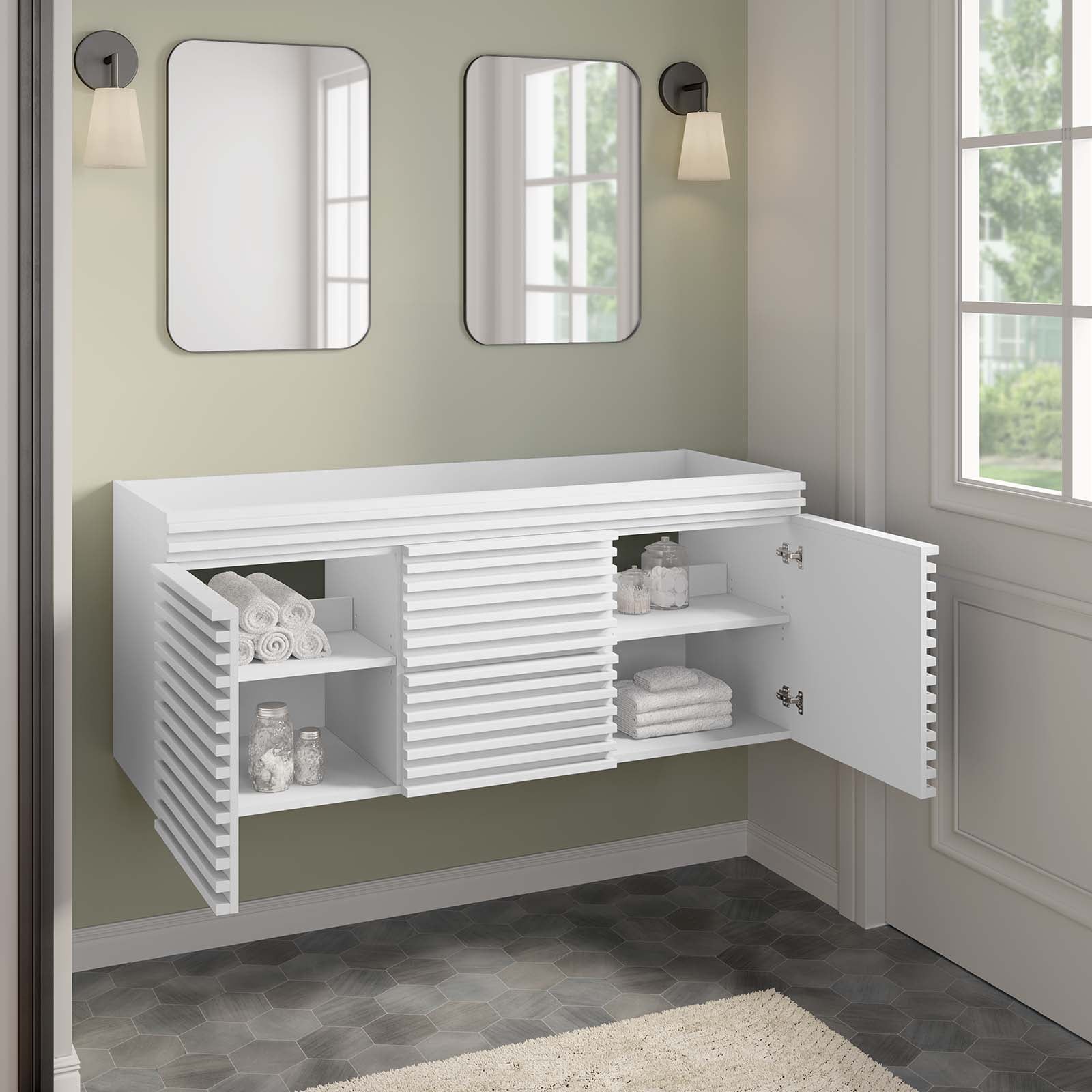 Render 48" Double Sink Compatible (Not Included) Bathroom Vanity Cabinet by Modway