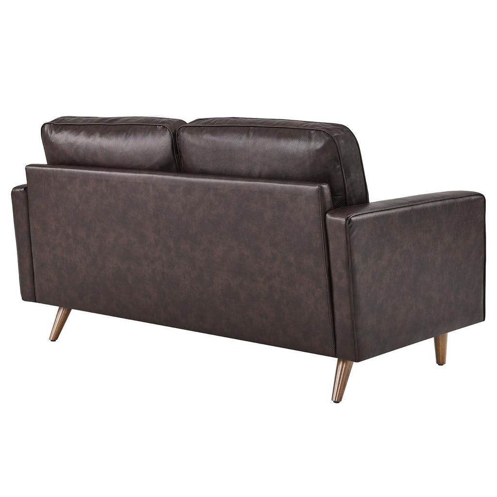 Valour Leather Loveseat by Modway