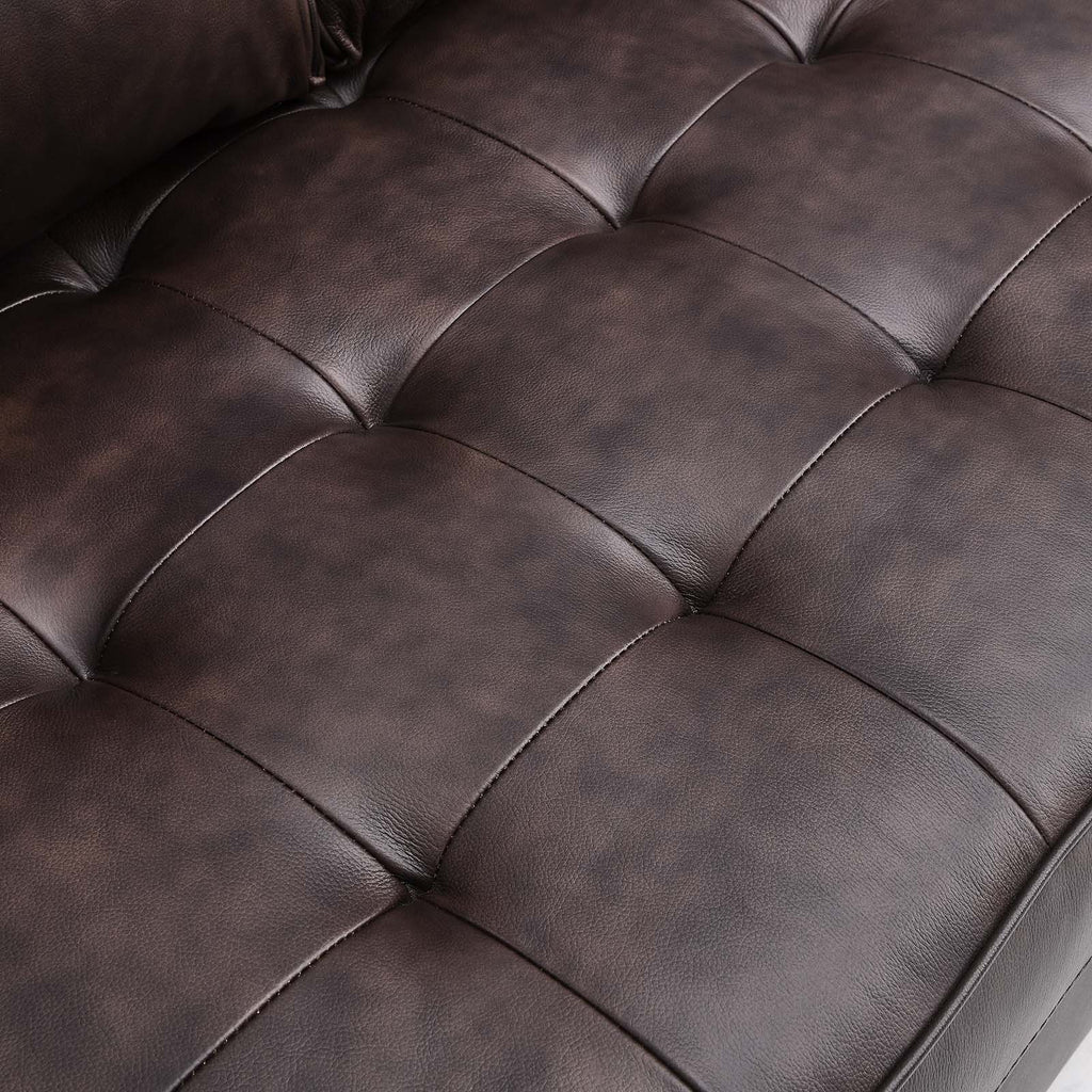 Valour Leather Loveseat by Modway