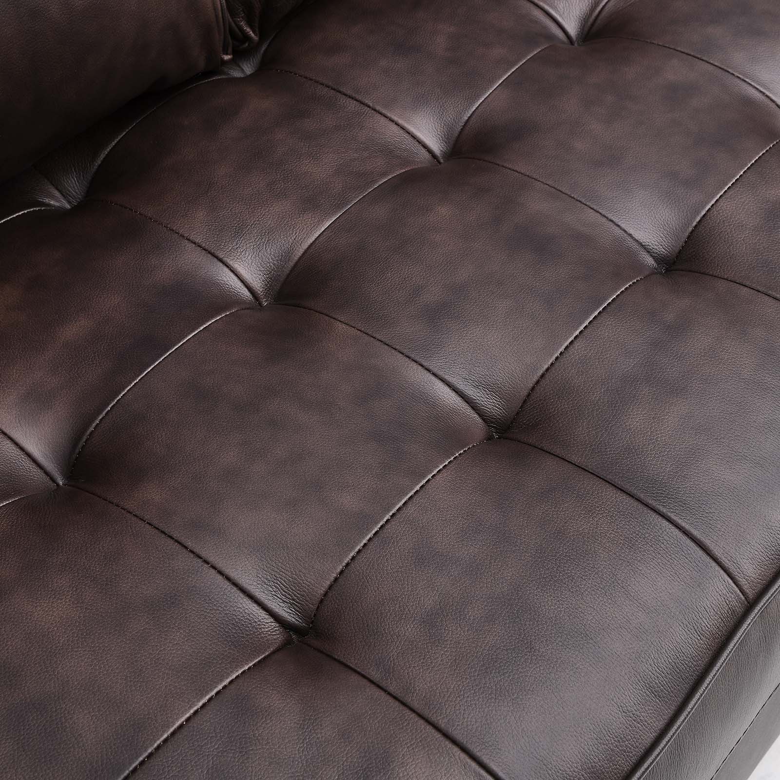 Valour Leather Loveseat by Modway