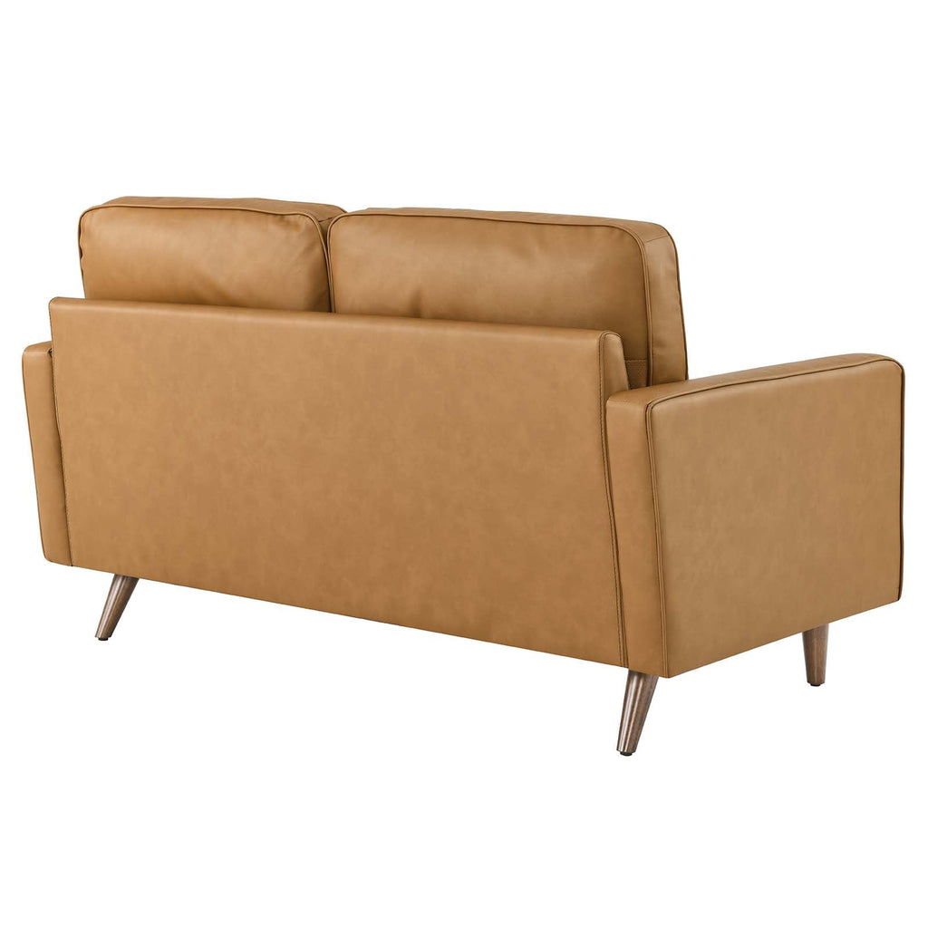 Valour Leather Loveseat by Modway