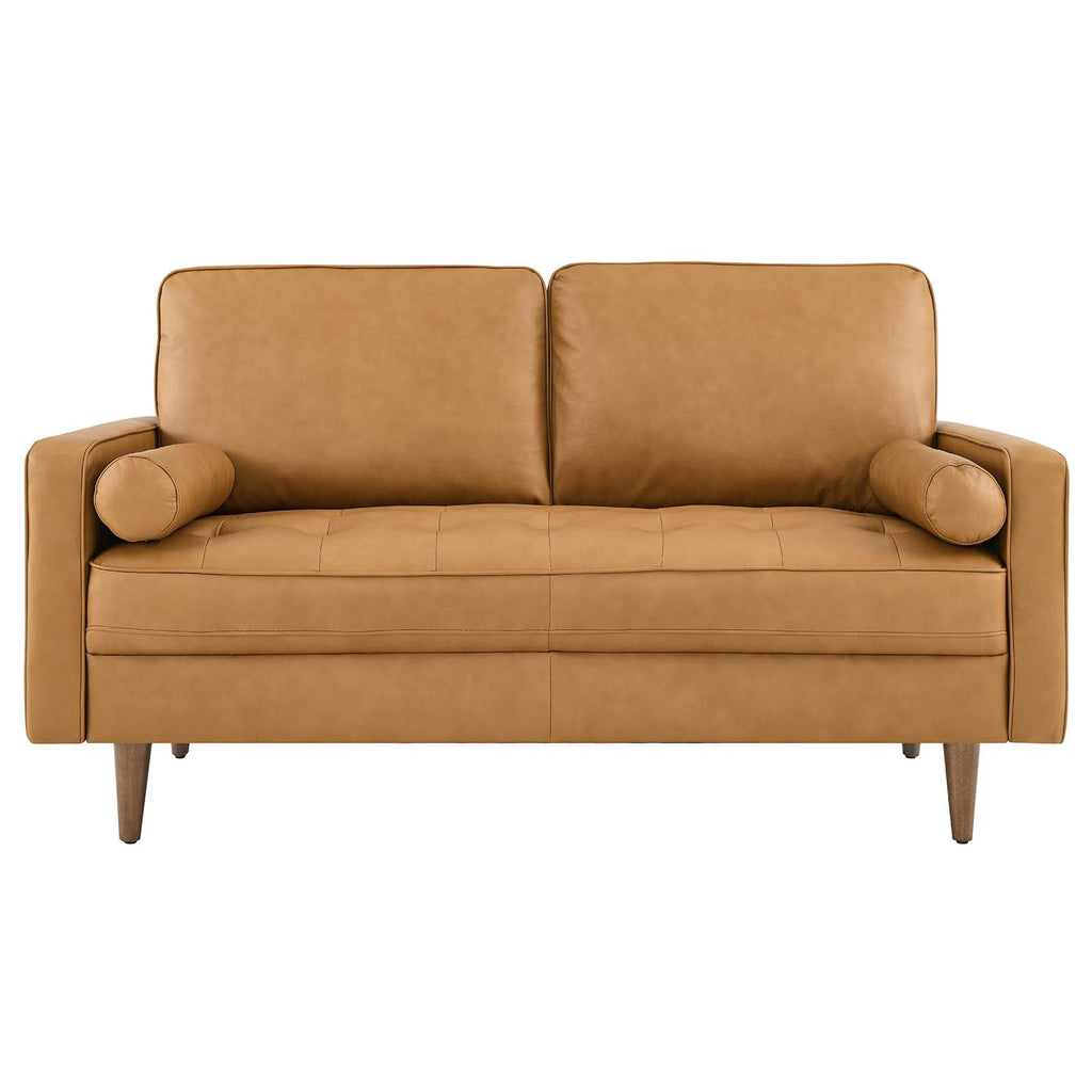 Valour Leather Loveseat by Modway