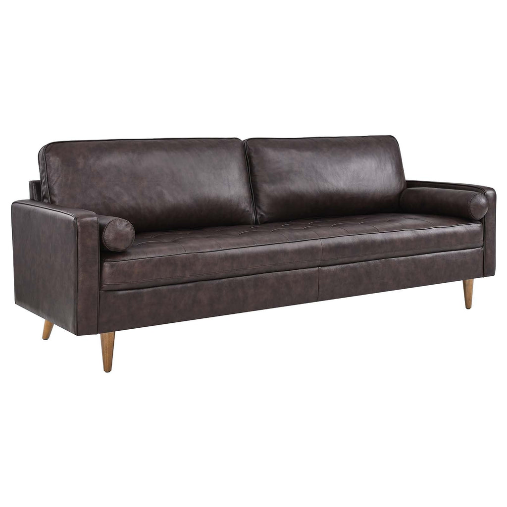 Valour 88" Leather Sofa by Modway