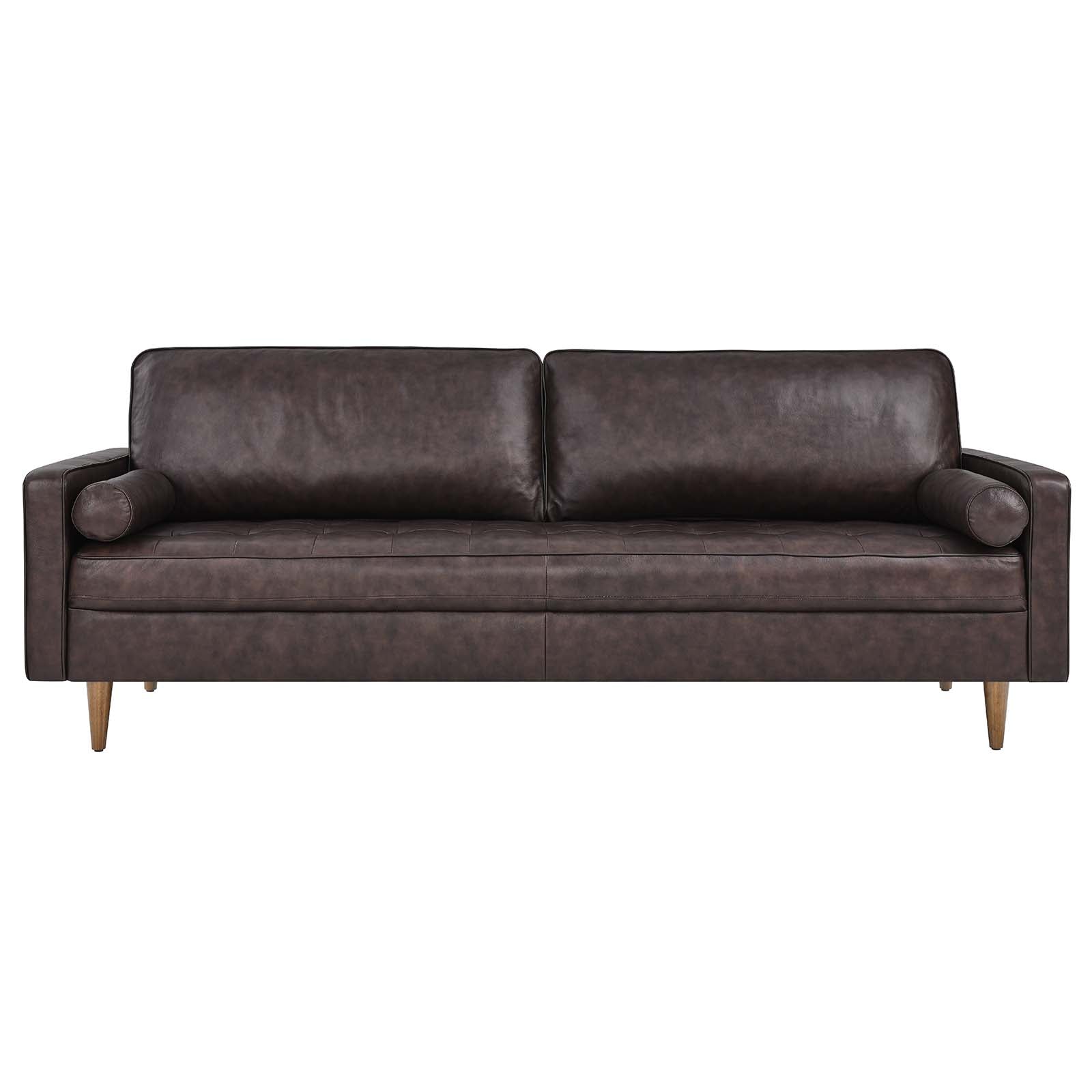Valour 88" Leather Sofa by Modway