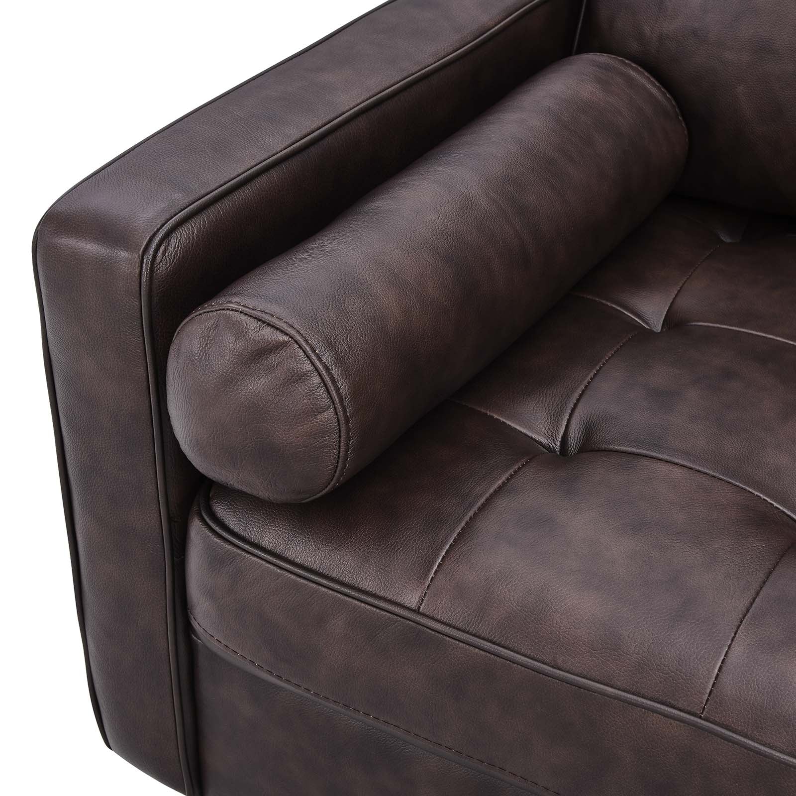 Valour 88" Leather Sofa by Modway