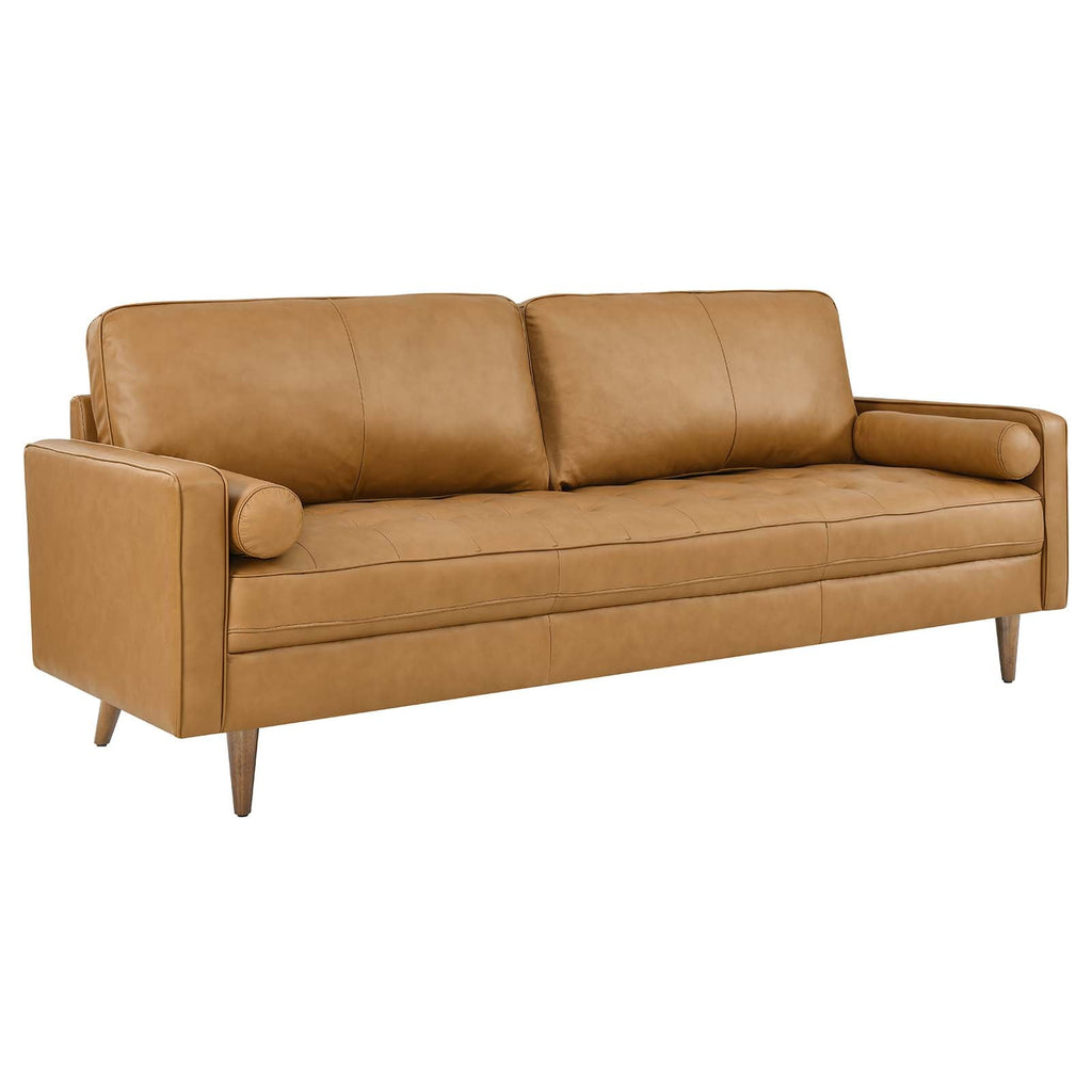 Valour 88" Leather Sofa by Modway