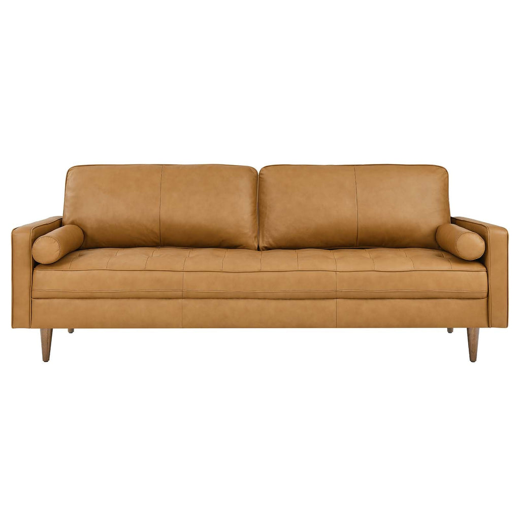 Valour 88" Leather Sofa by Modway