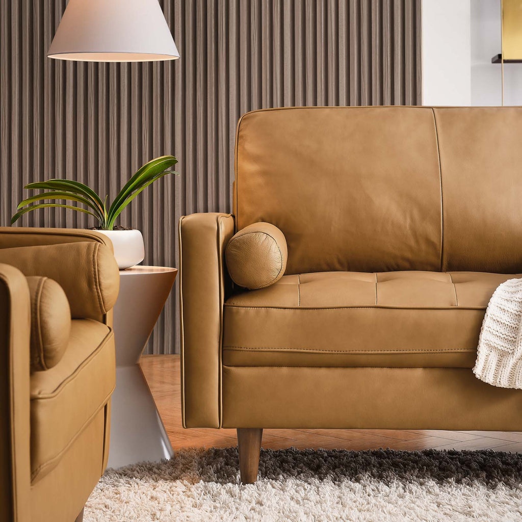 Valour 88" Leather Sofa by Modway