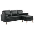Valour 78" Leather Apartment Sectional Sofa by Modway