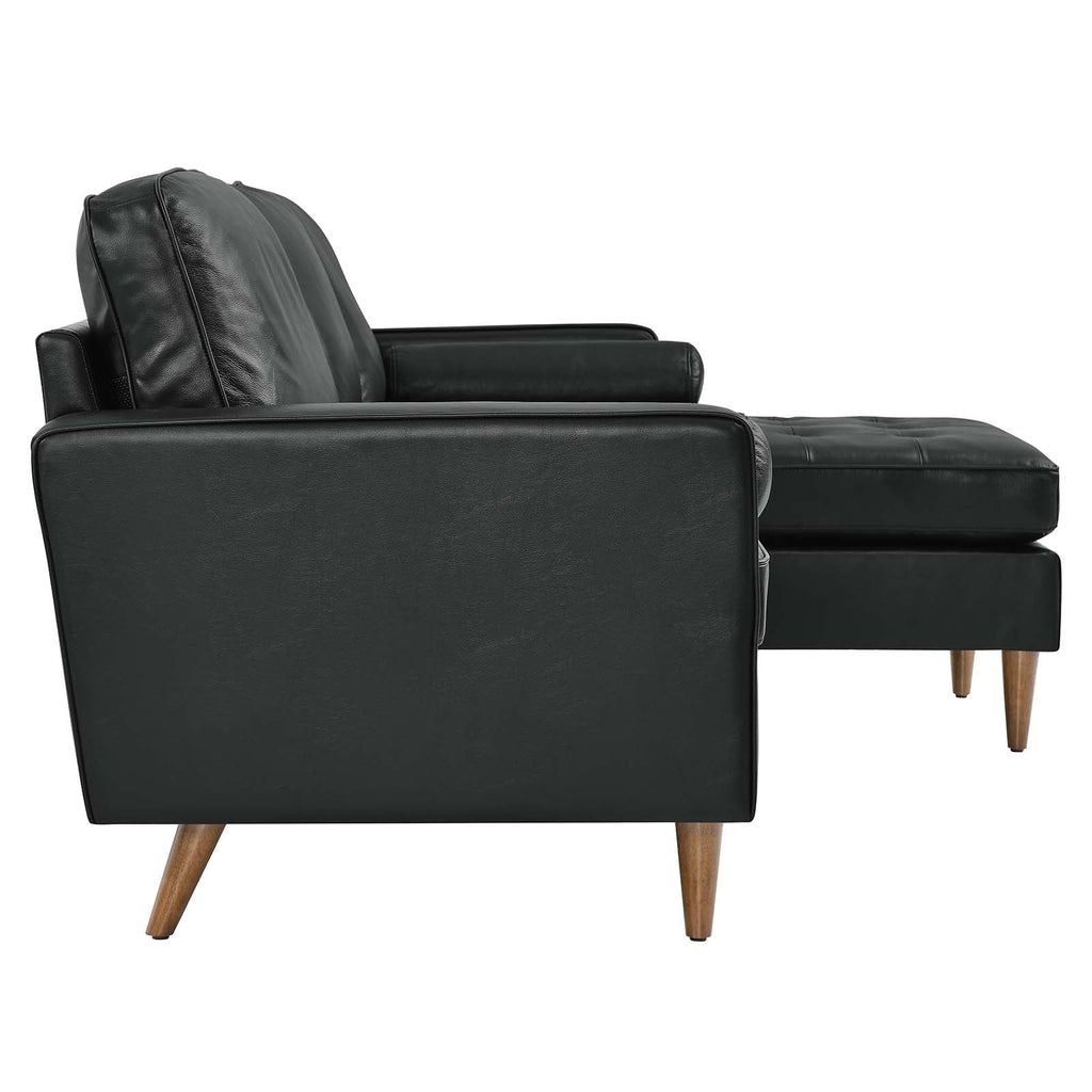 Valour 78" Leather Apartment Sectional Sofa by Modway
