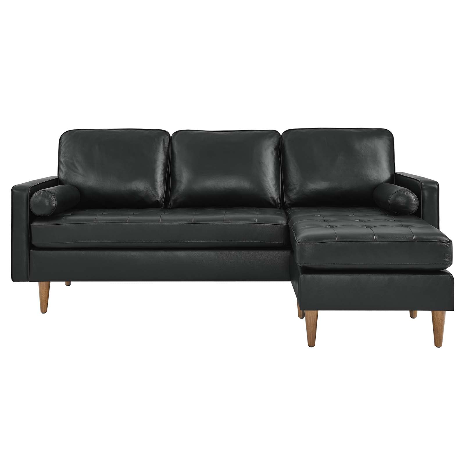 Valour 78" Leather Apartment Sectional Sofa by Modway