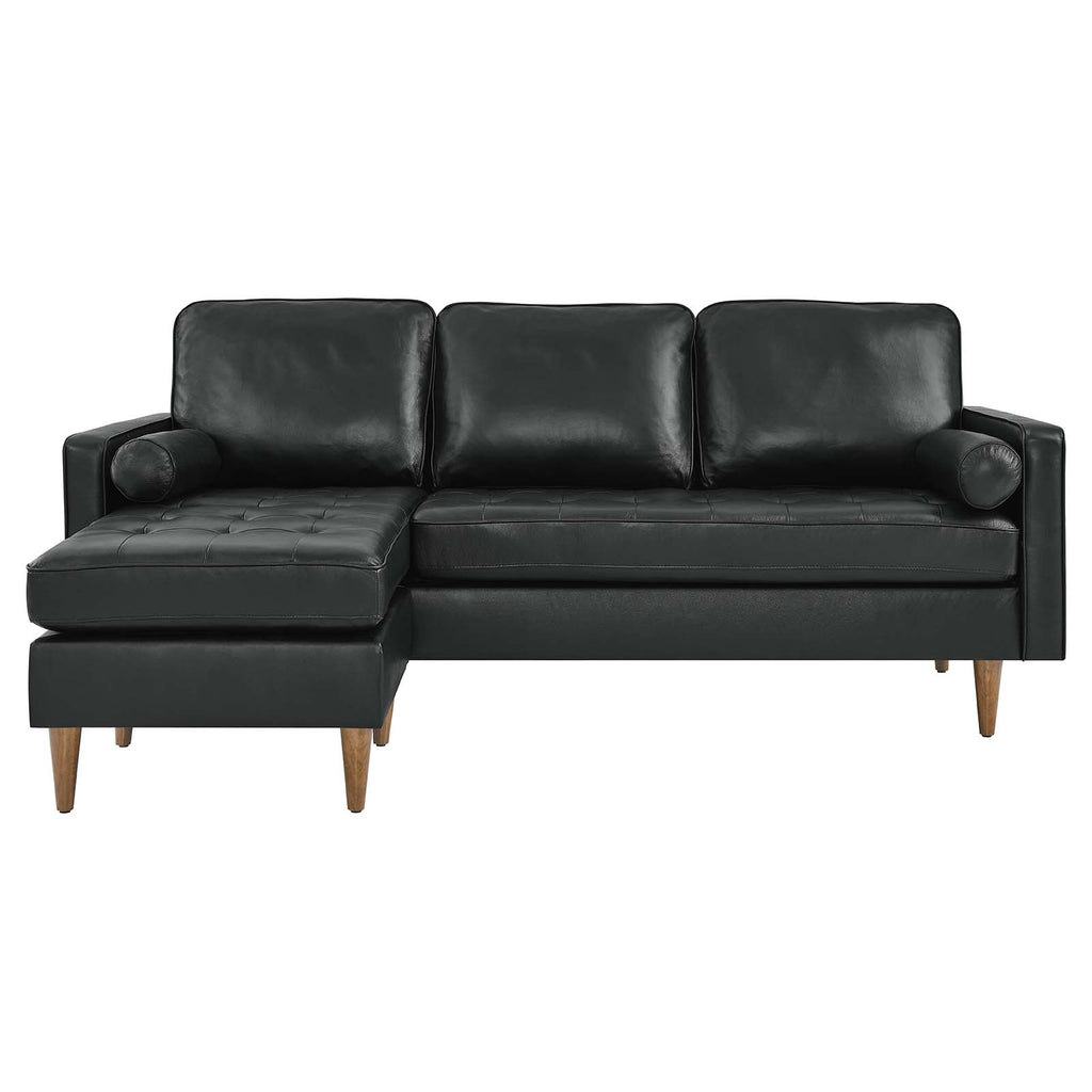Valour 78" Leather Apartment Sectional Sofa by Modway