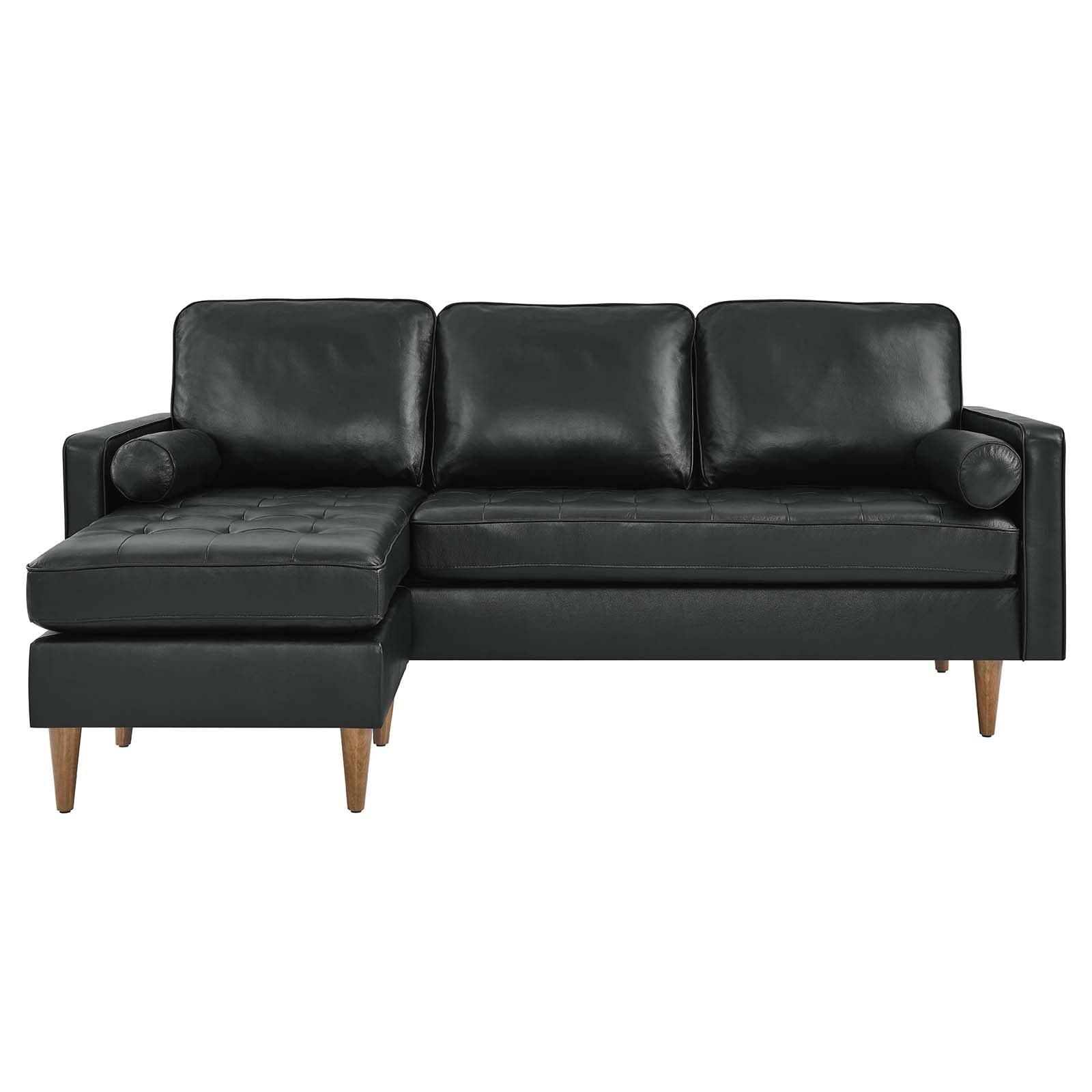Valour 78" Leather Apartment Sectional Sofa by Modway