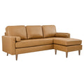 Valour 78" Leather Apartment Sectional Sofa by Modway