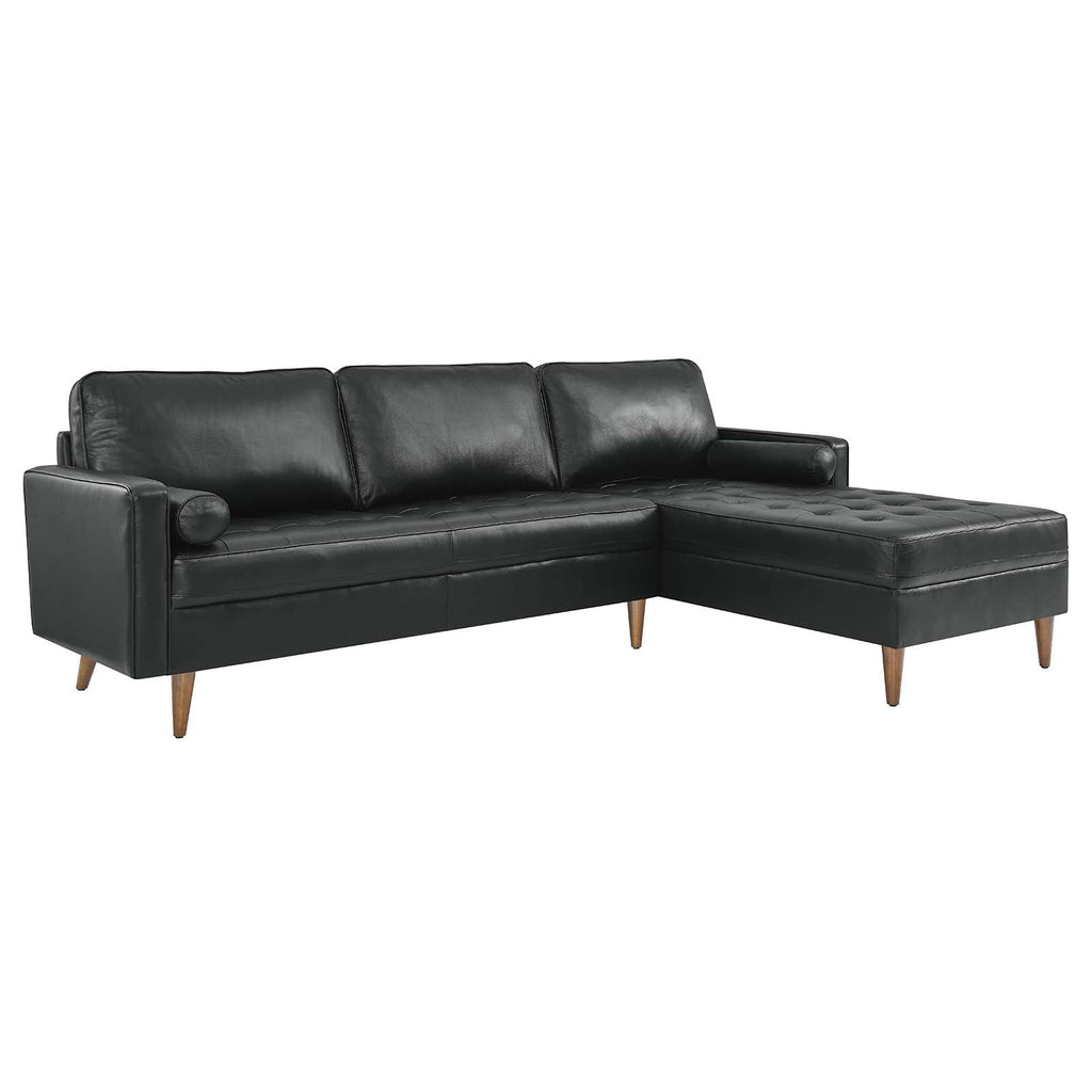 Valour 98" Leather Sectional Sofa by Modway