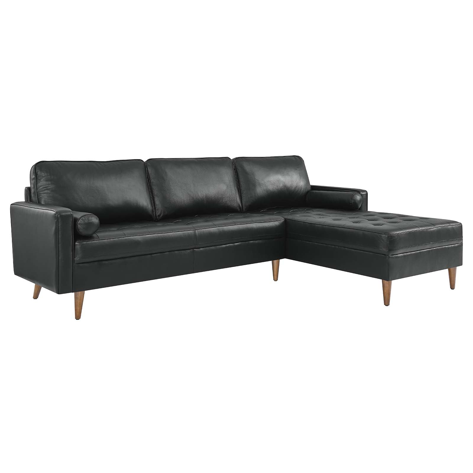 Valour 98" Leather Sectional Sofa by Modway