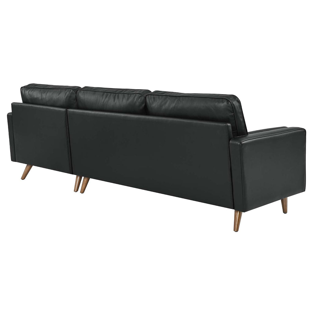 Valour 98" Leather Sectional Sofa by Modway