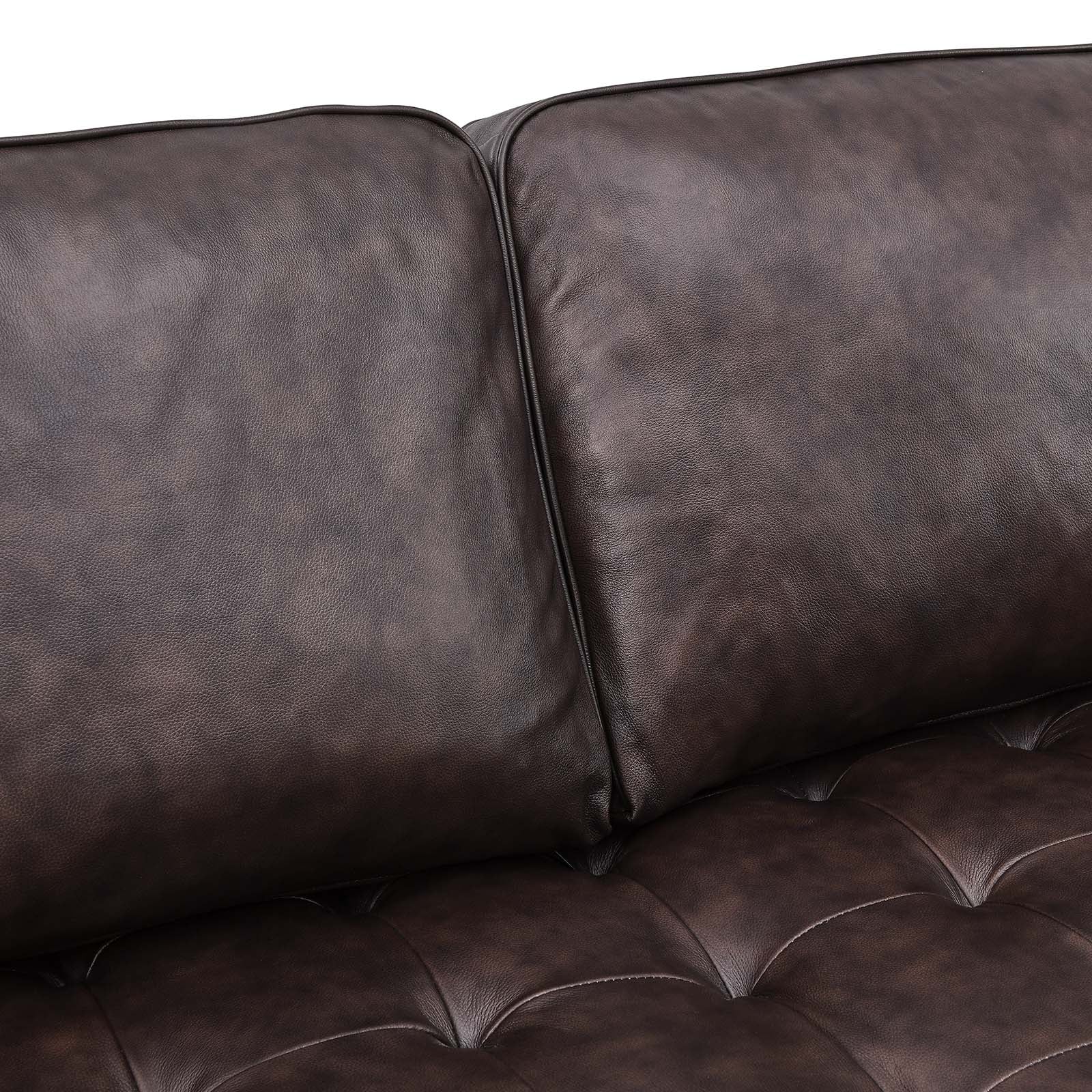 Valour 98" Leather Sectional Sofa by Modway