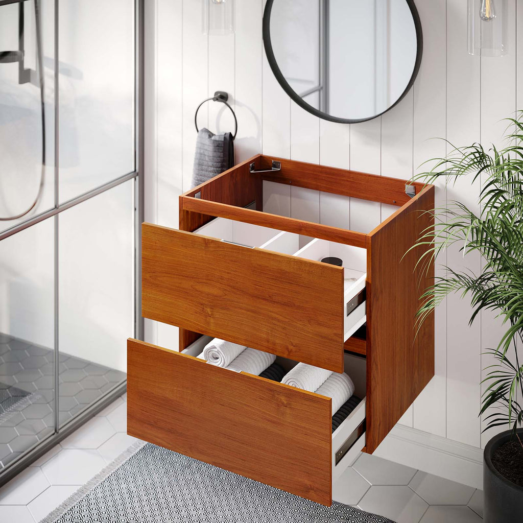 Scenic 24" Wall-Mount Bathroom Vanity Cabinet (Sink Basin Not Included) by Modway