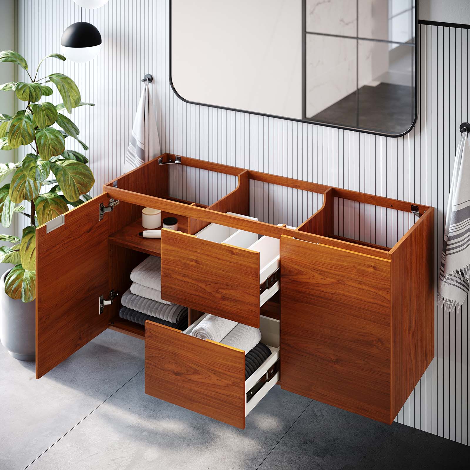 Scenic 48" Single Sink Compatible (Not Included) Bathroom Vanity Cabinet by Modway