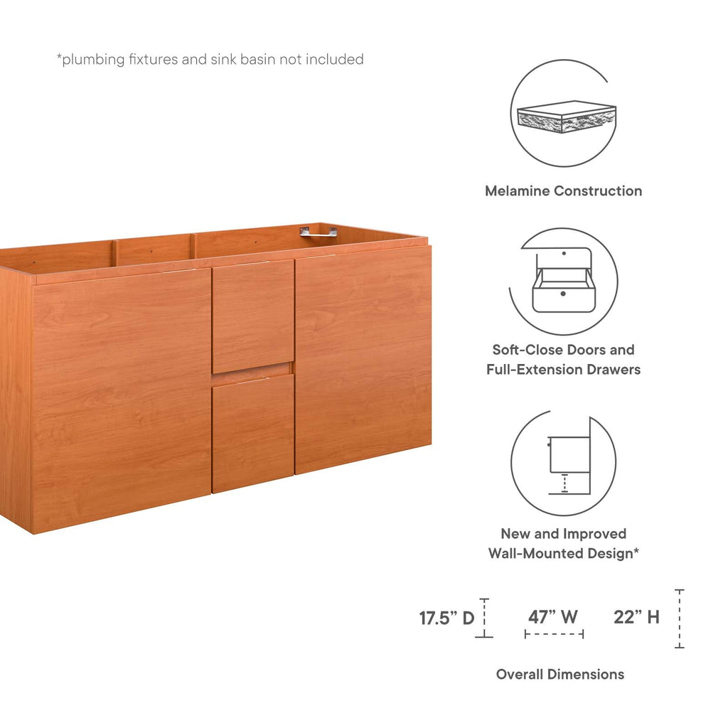 Scenic 48" Double Sink Compatible (Not Included) Bathroom Vanity Cabinet by Modway