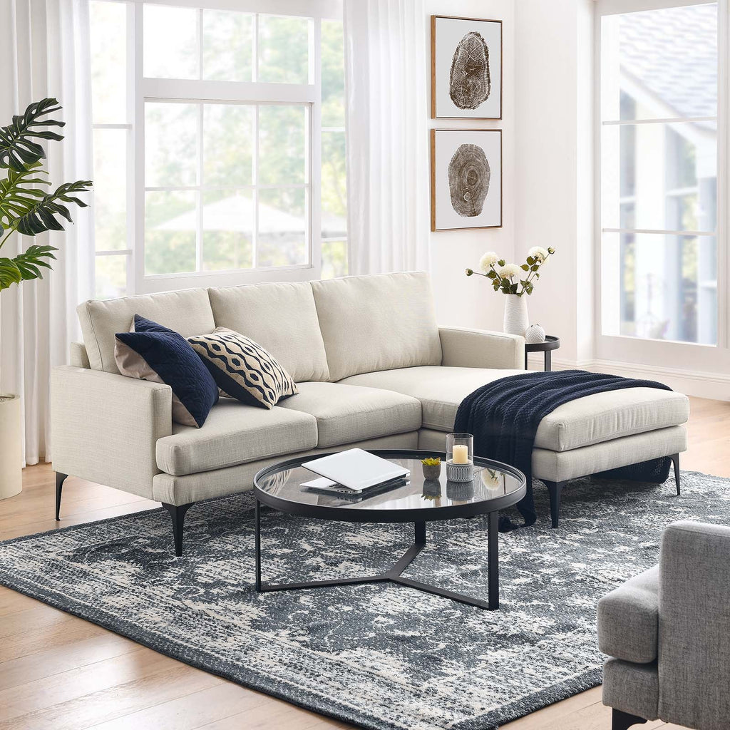Evermore Right-Facing Upholstered Fabric Sectional Sofa by Modway