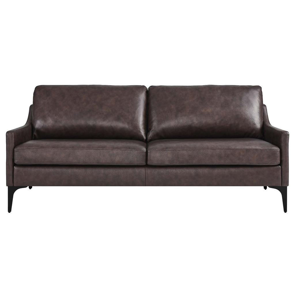Corland Leather Sofa by Modway
