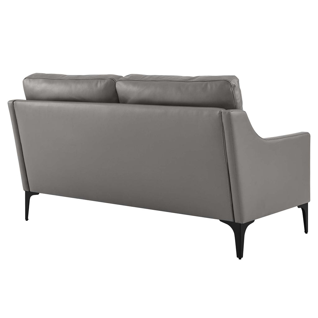 Corland Leather Loveseat by Modway