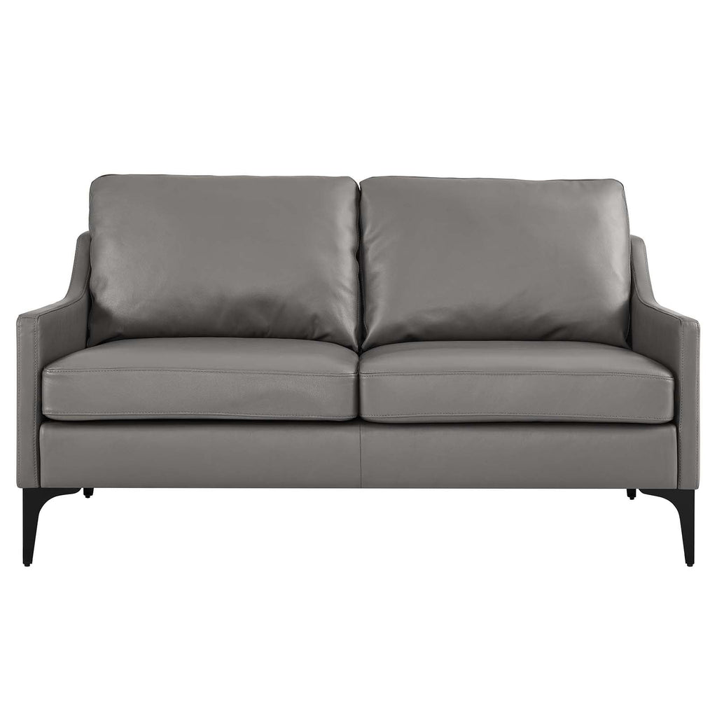 Corland Leather Loveseat by Modway