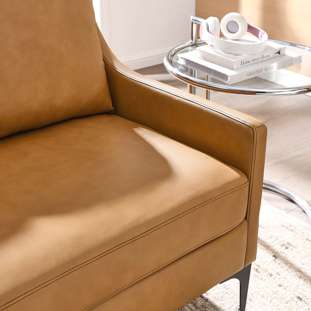 Corland Leather Loveseat by Modway