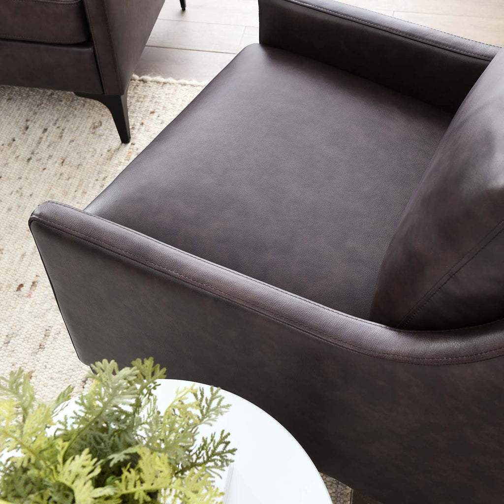 Corland Leather Armchair by Modway