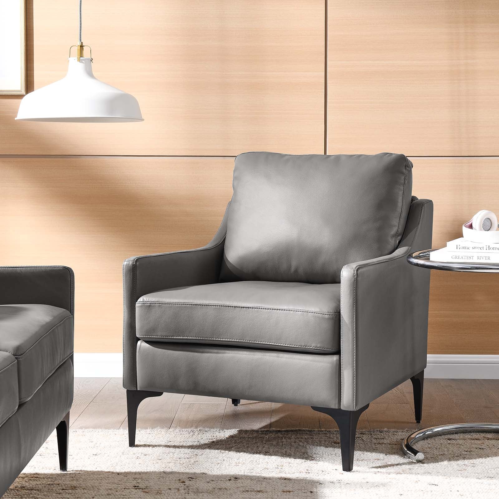 Corland Leather Armchair by Modway