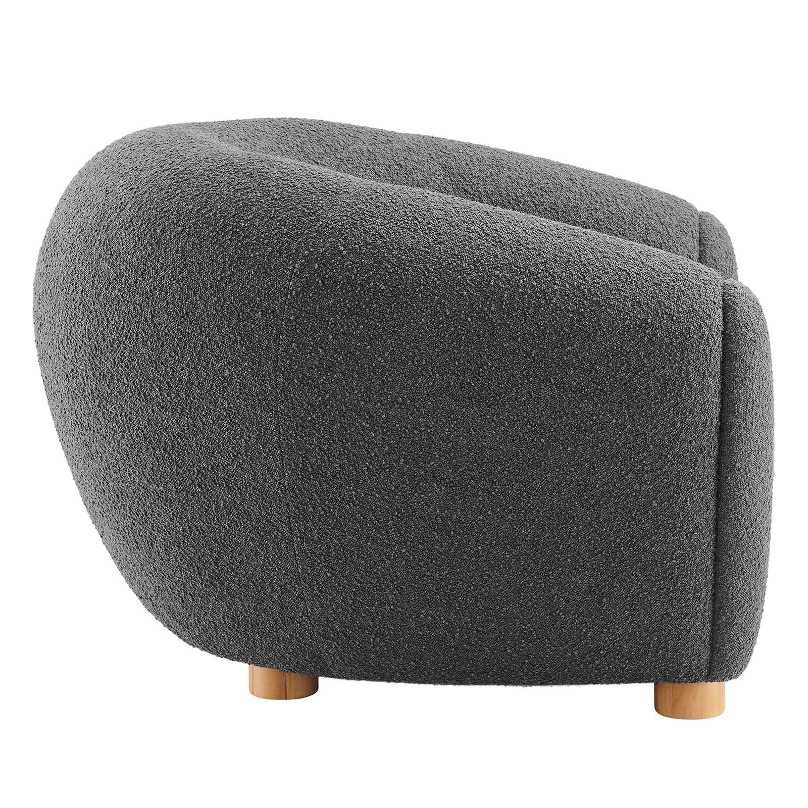 Abundant Boucle Upholstered Fabric Armchair by Modway