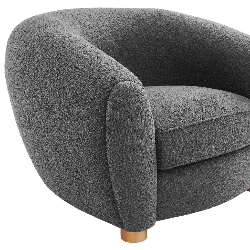 Abundant Boucle Upholstered Fabric Armchair by Modway