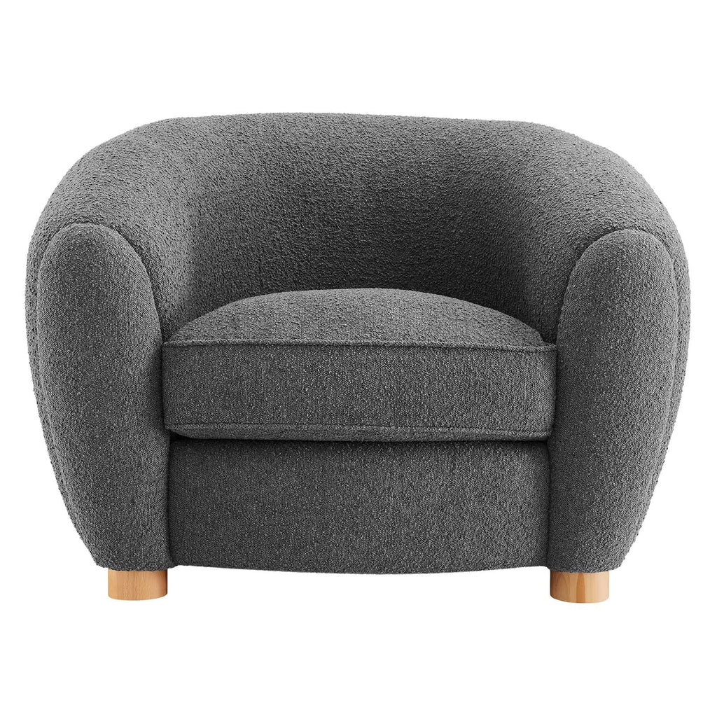 Abundant Boucle Upholstered Fabric Armchair by Modway