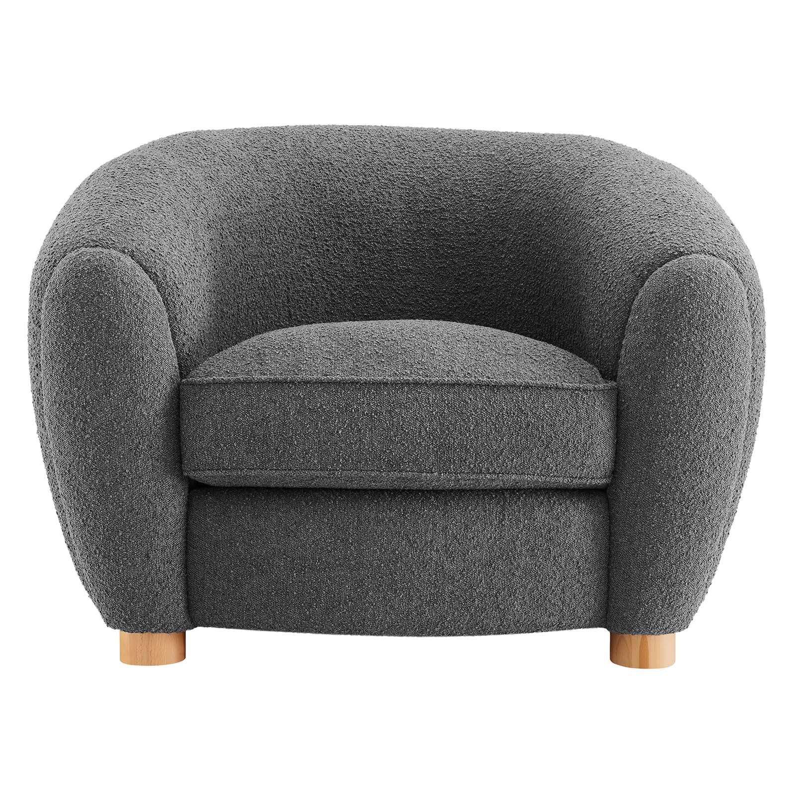 Abundant Boucle Upholstered Fabric Armchair by Modway