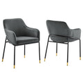 Jovi Performance Velvet Dining Armchair Set of 2 by Modway