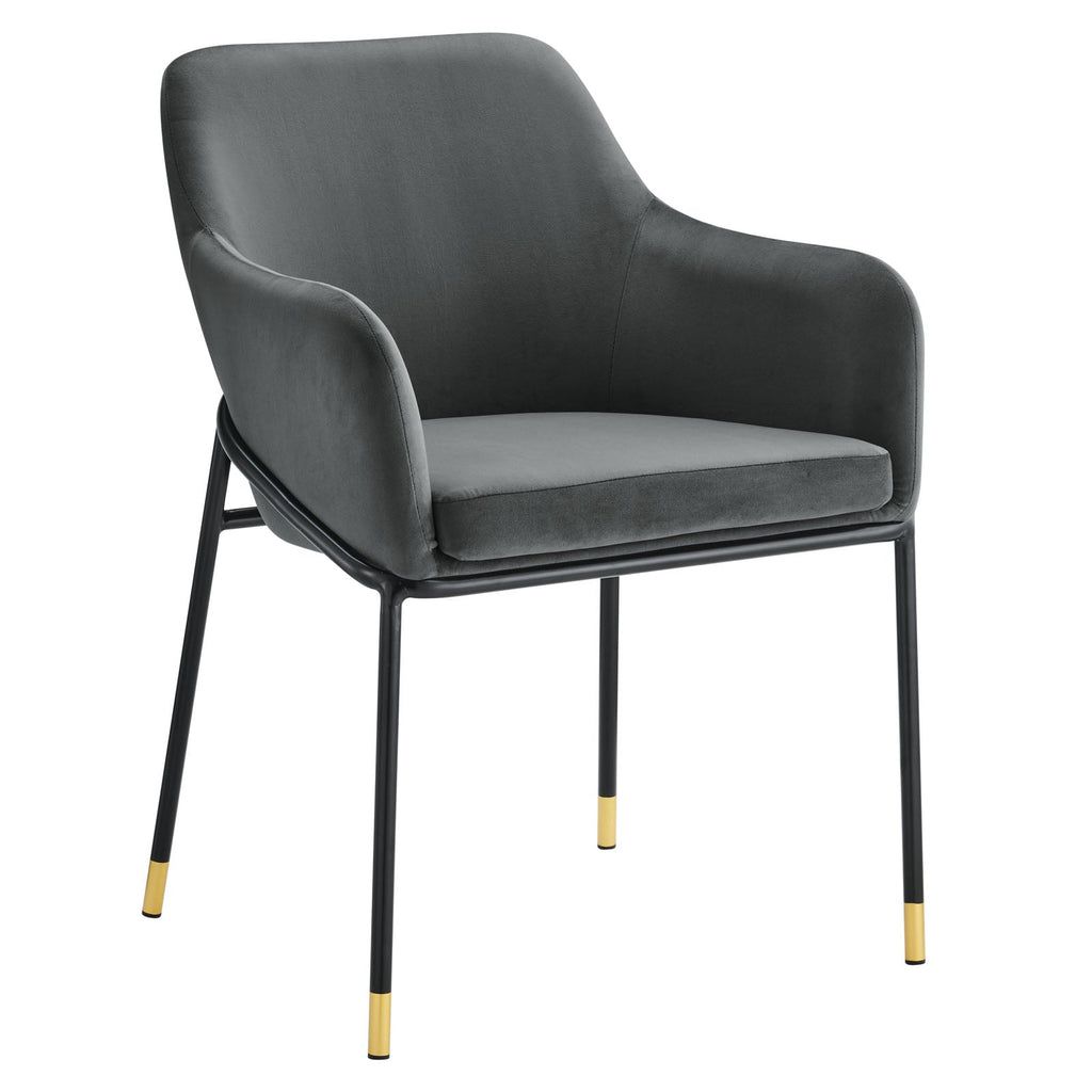 Jovi Performance Velvet Dining Armchair Set of 2 by Modway