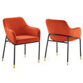 Jovi Performance Velvet Dining Armchair Set of 2 by Modway
