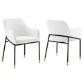 Jovi Performance Velvet Dining Armchair Set of 2 by Modway