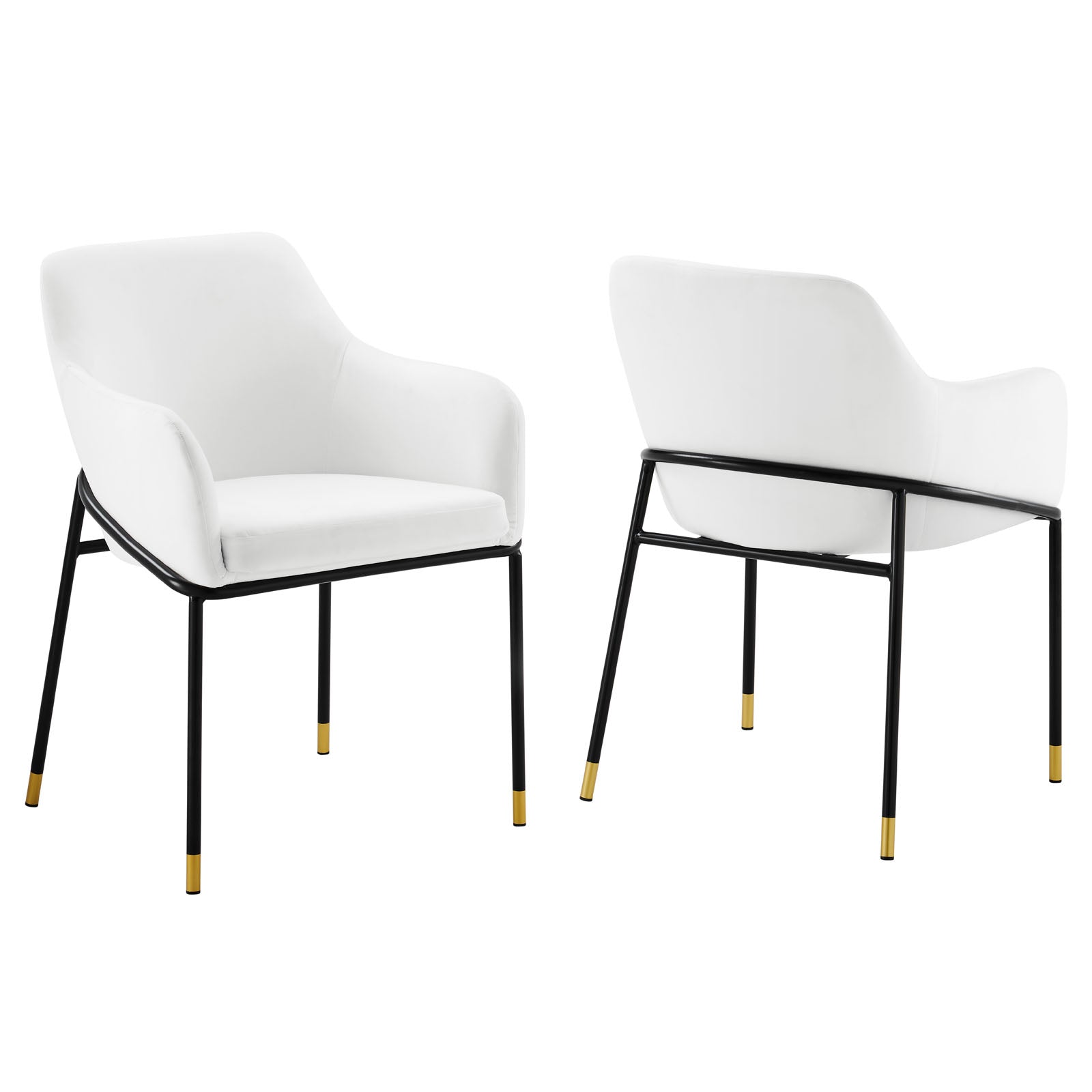 Jovi Performance Velvet Dining Armchair Set of 2 by Modway